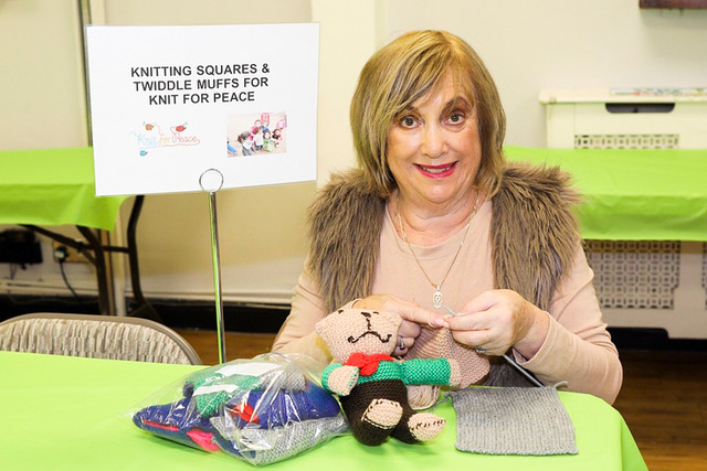 Knitting Blankets for Knit for Peace at Bushey Synagogue