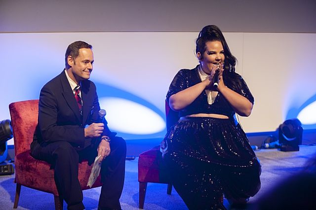 Netta speaking during the event for British Airways!