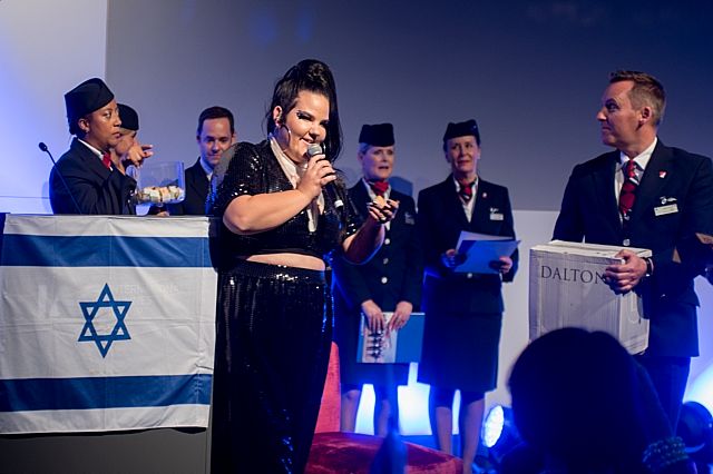 Netta performing for British Airways!