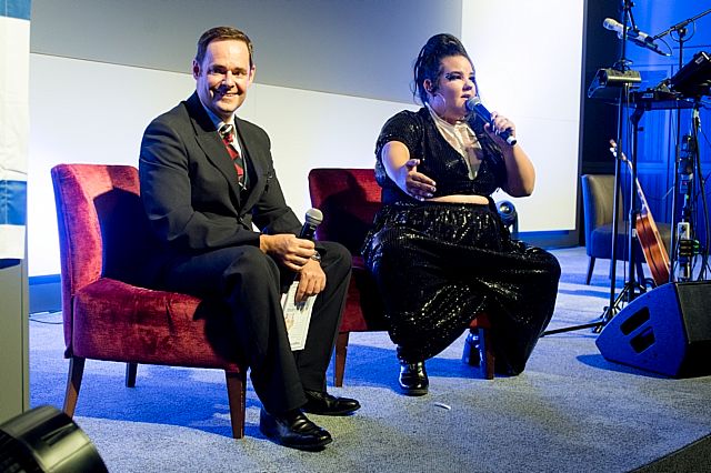 Netta speaking during the event for British Airways!