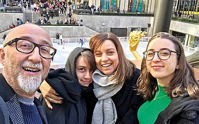 Ivor Baddiel and family have fun in New York  