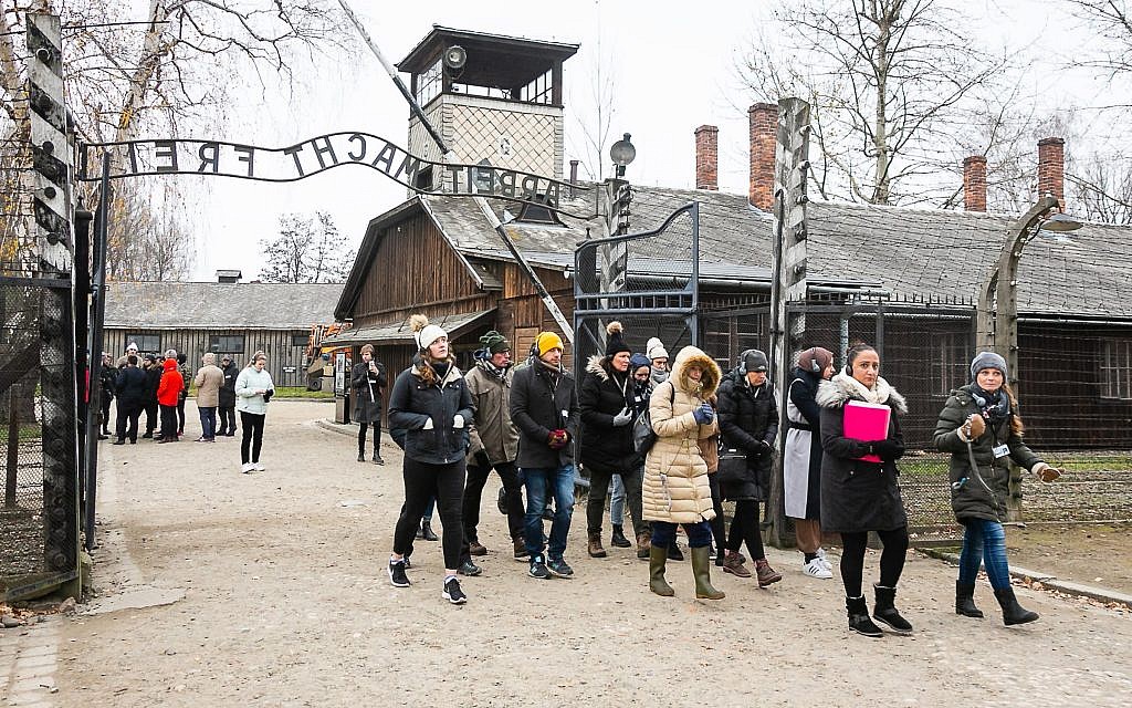 Students on the Holocaust Educational Trust (HET)/UJS Lessons from Auschwitz Universities Project, visiting Auschwitz. Photo credit: Yakir Zur
