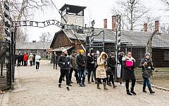 Students on the Holocaust Educational Trust (HET)/UJS Lessons from Auschwitz Universities Project, visiting Auschwitz. Photo credit: Yakir Zur
