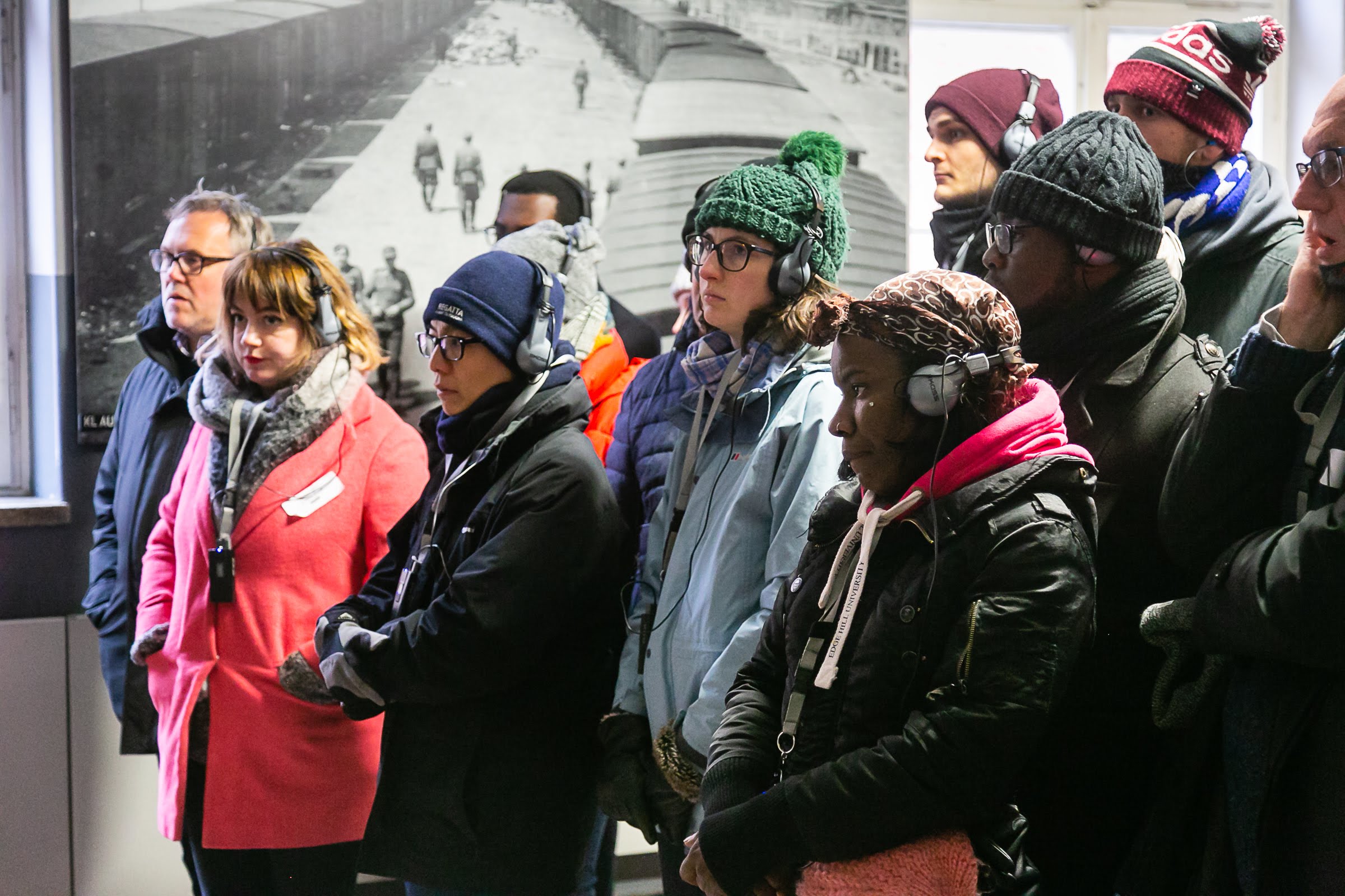 Students on the Holocaust Educational Trust (HET)/UJS Lessons from Auschwitz Universities Project, visiting Auschwitz. Photo credit: Yakir Zur