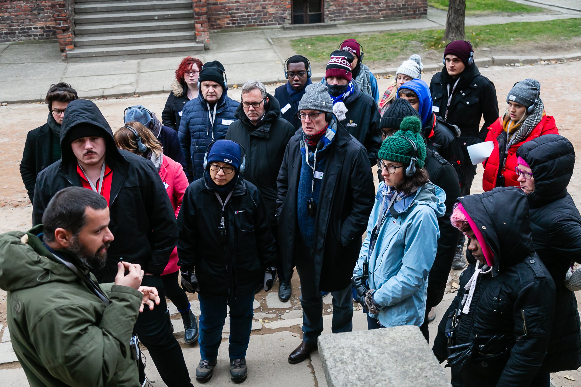 Students on the Holocaust Educational Trust (HET)/UJS Lessons from Auschwitz Universities Project, visiting Auschwitz. Photo credit: Yakir Zur