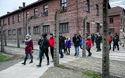Students on the Holocaust Educational Trust (HET)/UJS Lessons from Auschwitz Universities Project, visiting Auschwitz. Photo credit: Yakir Zur