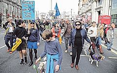 Barking mad: Canine protesters and their humans in London demand a ‘people’s vote’