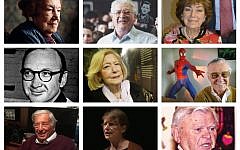 Left-right: Tiop: Sabina Miller, Josef Perl, Jo Wagerman. Middle: Neil Simon, Gena Turgel, Stan Lee. Bottom: Michael Freedland, Maureen Kendler, Alec Ward.