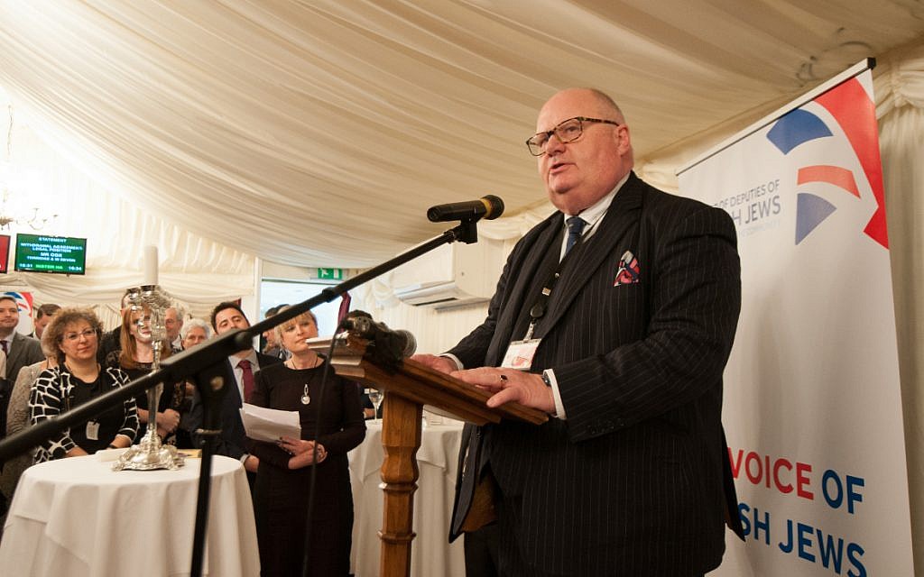 Lord Pickles, UK Special Envoy for Post-Holocaust Issues at the Board's Chanukah reception. Credit: Sam Pearce