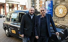 Jonny Daniels alongisde former Chelsea boss, and FTD Honorary president Avram Grant, outside the HQ of the London club. Picture credit: Philip Latka