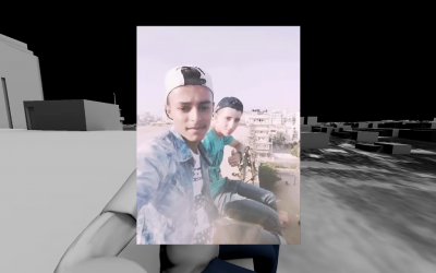Screenshot from B'Tselem video showing the two youths who were killed by the IDF