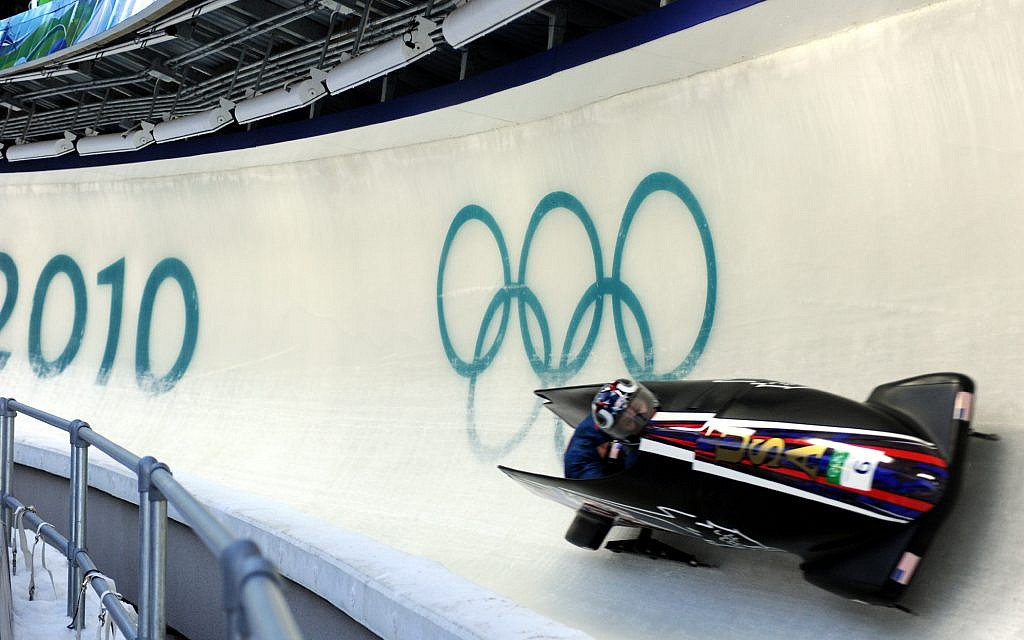 Olympic two-man bobsled competition.
Photo by Tim Hipps, FMWRC Public Affairs via Wikipedia