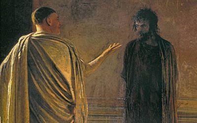 A painting of Pontius Pilate and Jesus. (Nikolai Ge/Wikimedia Commons)