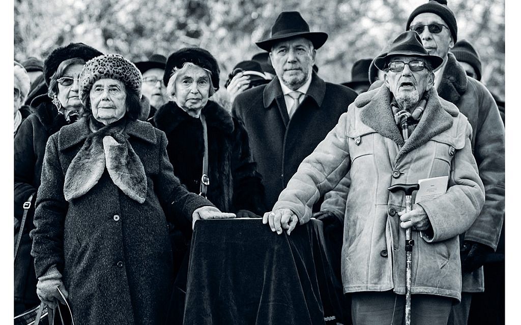 Shoah survivors carry the coffin of six Holocaust victims, buried at Bushey Cemetery