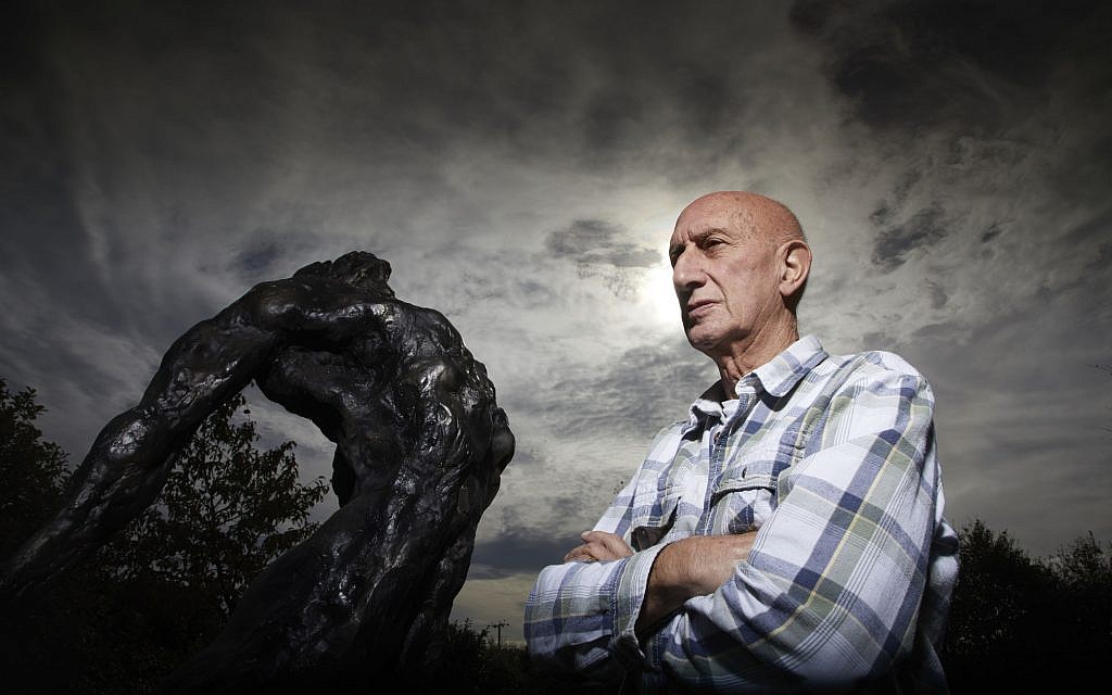 The Last Survivors - Maurice Blik with one of his sculptures - ((C) Minnow Films Ltd - Photographer: Richard Ansett)