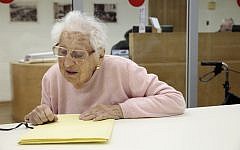 Alice Shalvi donates archive. Credit Hanan Cohen National Library of Israel