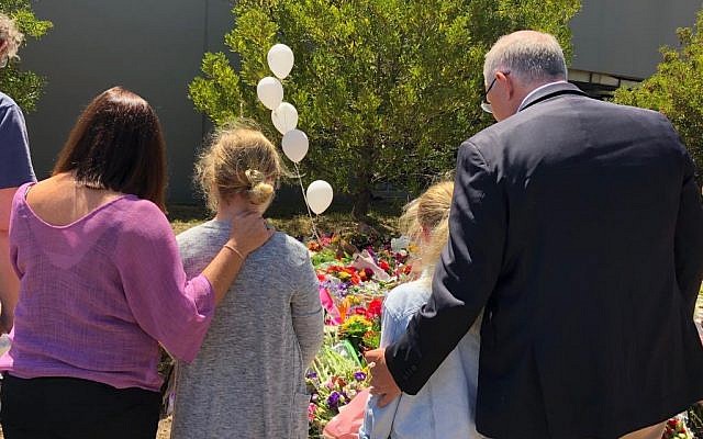 Australian Prime Minister Scott Morrison took to Twitter, to post a picture of himself at  the Polaris Town Centre at Bundoora, to pay respects and grieve the loss of Aiia
