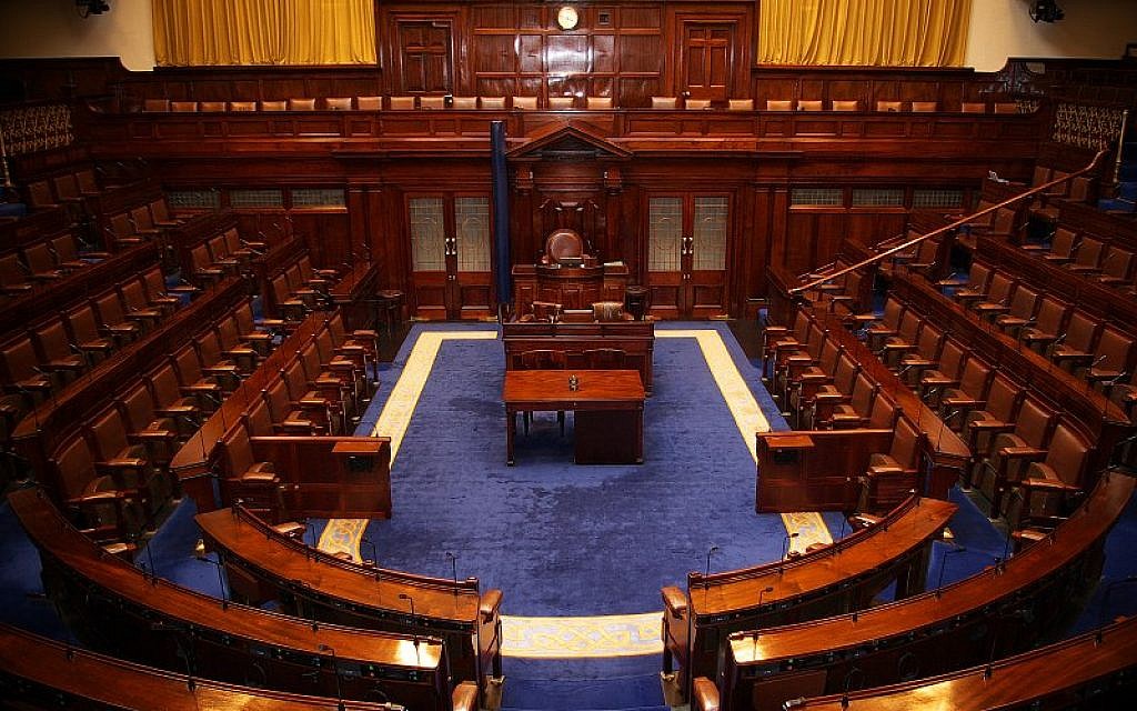 Dáil Chamber, Ireland's lower house of parliament. (Source: Wikimedia Commons. Author: AnCatDubh)