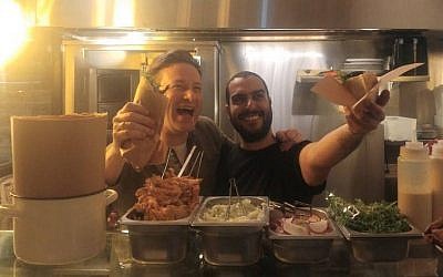Jamie Oliver was spotted at Tel Aviv's Sultana restaurant on Tuesday (Photo: Sultana/Facebook)