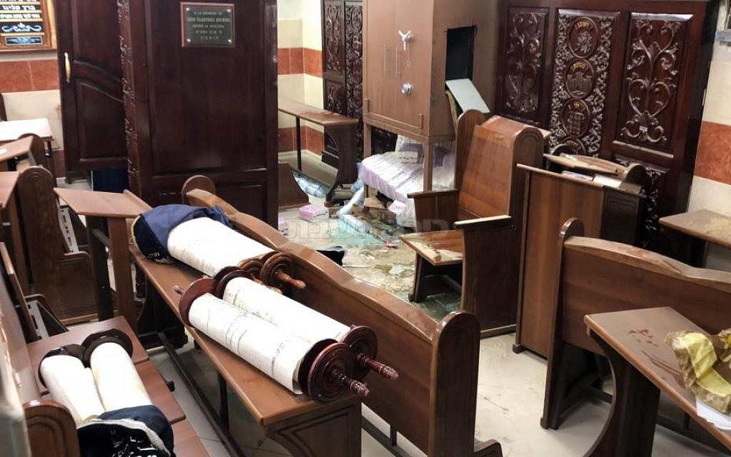 Image posted by Israel's president Reuven Rivlin of the vandalised synagogue