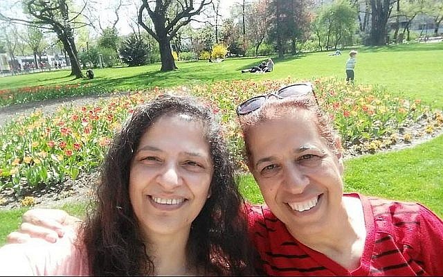 Sisters Lily Pereg, left, and Pyrhia Sarusi in a photo posted on the "Missing in Mendoza" Facebook page. (Facebook via Times of Israel/JTA)