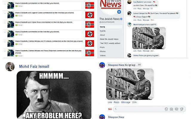 Among antisemitic comments and images posted on social media posts about the story included pictures of Nazi dictator Adolf Hitler and swastikas