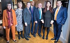 Former MPs (left to right) Ann Coffey, Angela Smith, Chris Leslie, Chuka Umunna, Mike Gapes, Luciana Berger and Gavin Shuker after they announced their resignations from Labour and defection to Change UK. Photo credit: Stefan Rousseau/PA Wire