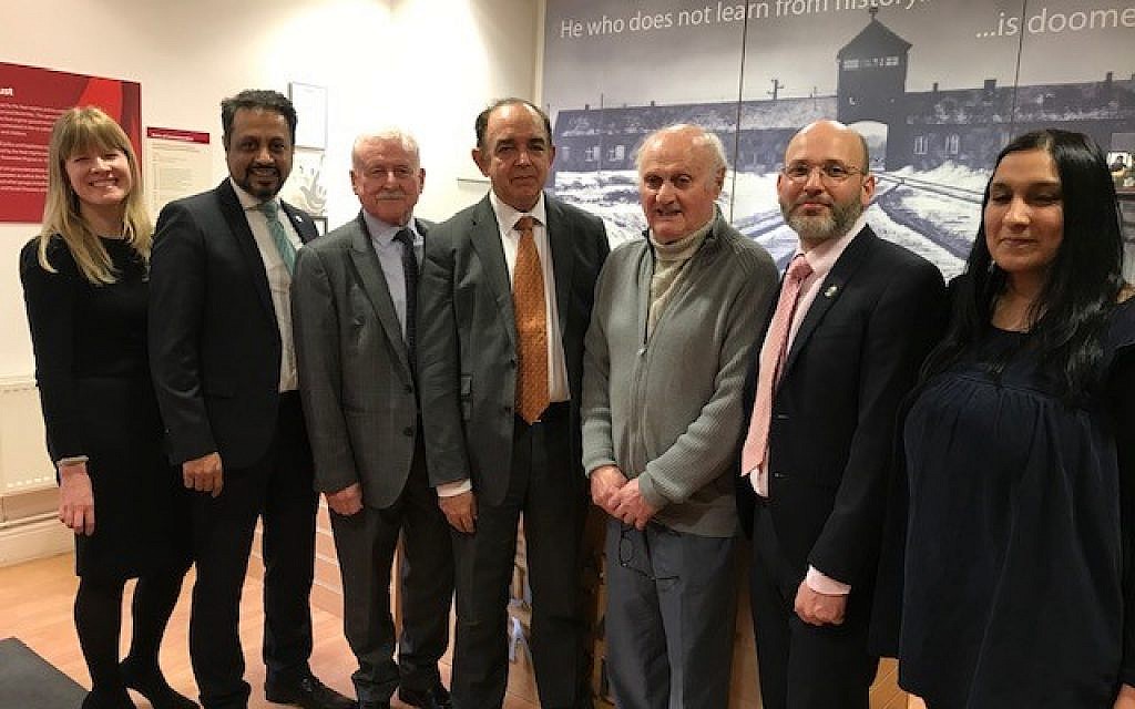 Lord Nick Bourne at the National Holocaust Centre and Museum with survivors and educators