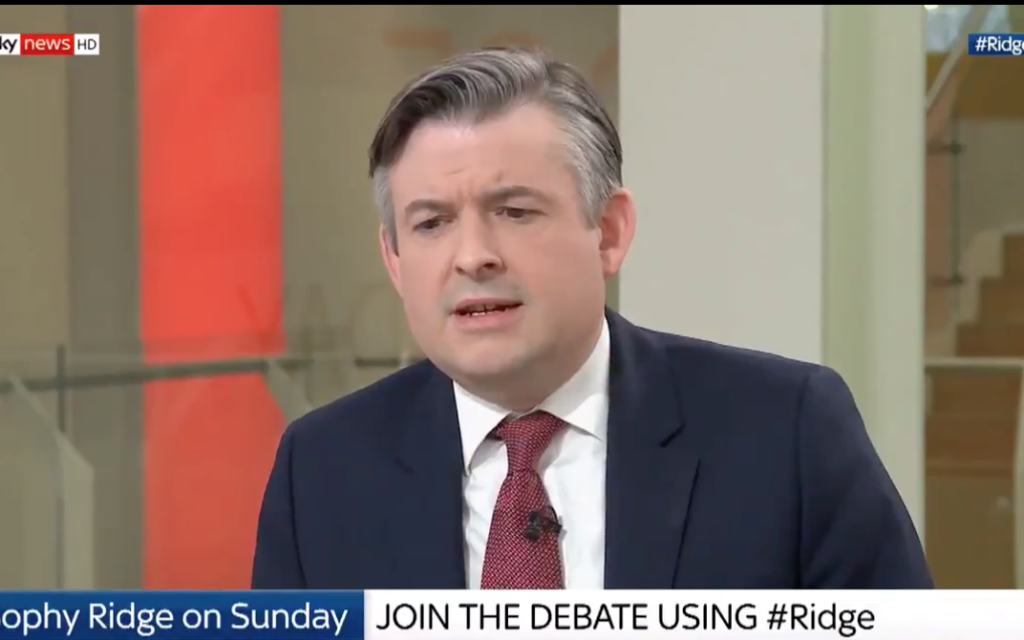 Jon Ashworth on Sky News