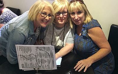 Three friends together in Linda's final weeks, from left to right - Sandie Donovan, Linda Ullah and Rayna Bowman.