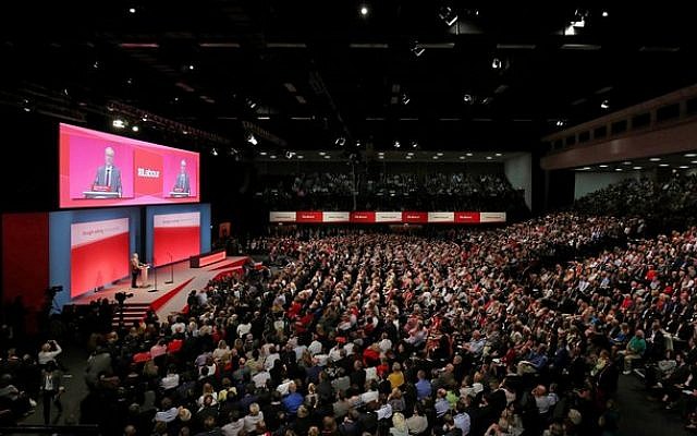 The EHRC is investigating allegations of antisemitism in the Labour Party. Pictured is 2018's Labour conference.