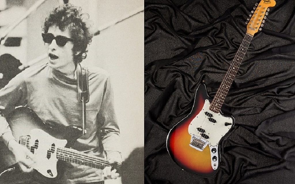 Bob Dylan's 1965 Fender electric guitar, which he played while recording his critically-acclaimed Blonde on Blonde album, is set to go under the hammer this weekend
