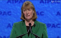 Joan Ryan speaking at AIPAC 2019