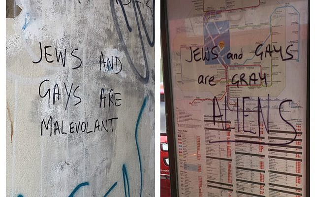 Posters calling 'Jews and gays' aliens and malevolent