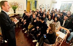 David Quarrey speaking to Imperial students in Israel David Quarrey speaking to Imperial students in Israel