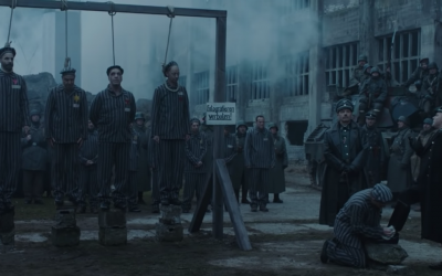 The German band Rammstein is taking heat for portraying concentration camp prisoners in a video. (Screenshot from YouTube via JTA)