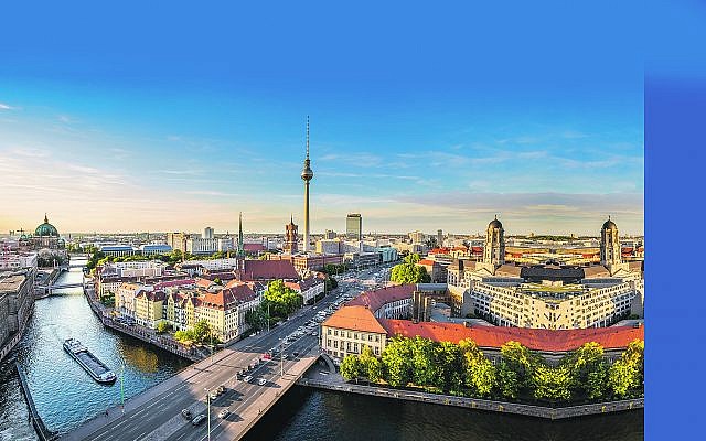 Aerial view of Berlin skyline