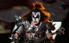 Kiss singer and bassist Gene Simmons on stage. Kiss singer and bassist Gene Simmons on stage.