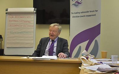 Lord Alf Dubs speaking to CCJ’s refugee workshop for faith leaders in February 2019.