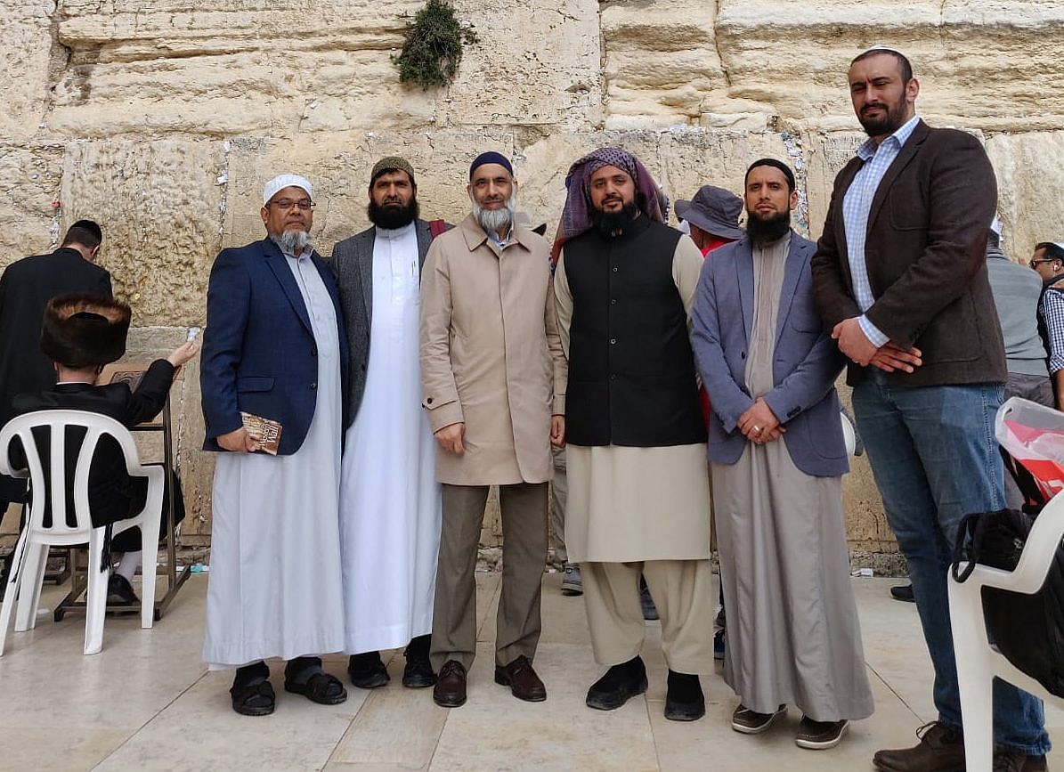 British Muslim leaders on the Journey2Jerusalem delegation at the Western Wall