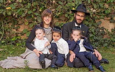 Rabbi Shmuel Notik, his wife Chaya and family (Facebook via Times of Israel)