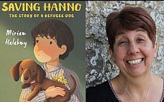 Left: Saving Hanno: The Story of a Refugee Dog; right: author Miriam Halahmy