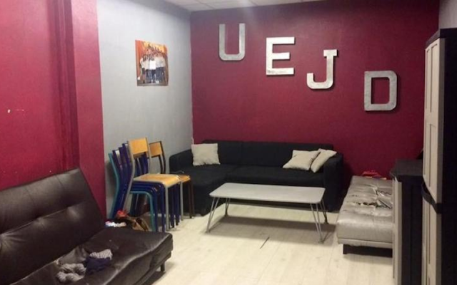 A view of the Union of French Jewish students offices that were vandalized at Paris Dauphine University (Courtesy of UEJF)