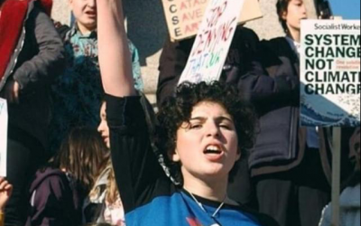 Noga Levy-Raporport, 17, is one of the core organisers of a growing youth protest movement against climate change