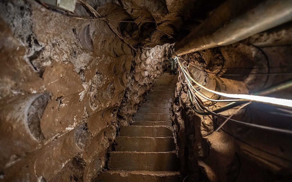 A Hezbollah tunnel that crosses from Lebanon to Israel, on the border between Israel and Lebanon in northern Israel, on May 29, 2019. Photo by: Ayal Margolin-JINIPIX