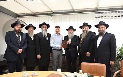 Ukrainian President Volodymyr Zelensky met with Ukrainian  Rabbis (Credit: Eduard Dolinsky  - @edolinsky)