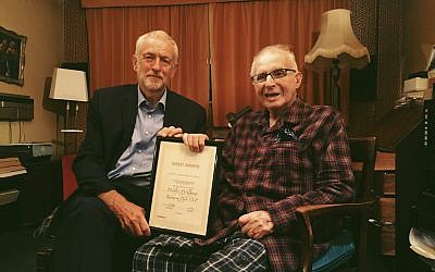 Jeremy Corbyn with Walter Wolfgang
