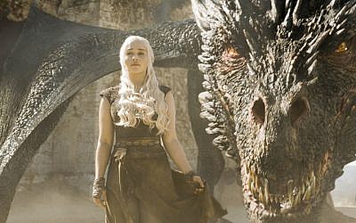 What fate beholds Emilia Clarke as Daenerys with her pet, Drogan  in the last ever episode of Game of Thrones?