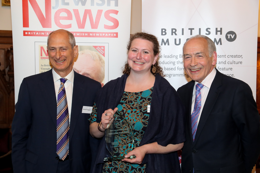 Rabbi Debbie Young-Somers receiving her award at the 21 for 21 ceremony (Marc Morris Photography)