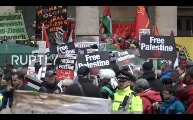 Anti-Israel rally in the centre of London

(Screenshot from Ruptly)
